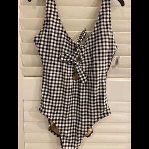 Gingham one piece swimsuit